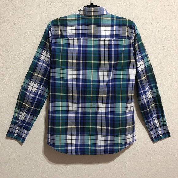 J. CREW Women's Size 4 The Boy Shirt Button Up Blue Plaid - Picture 5 of 9